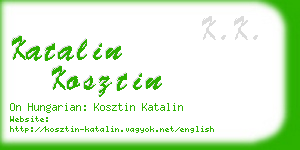 katalin kosztin business card